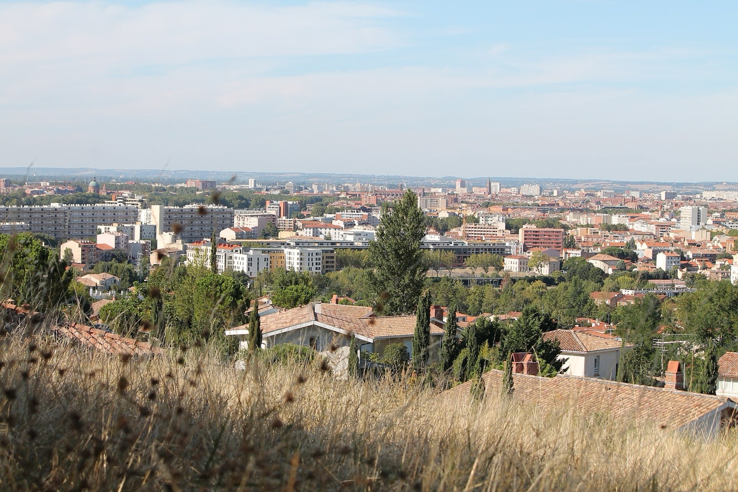 Panorama de Toulouse depuis les collines de Pech-David.